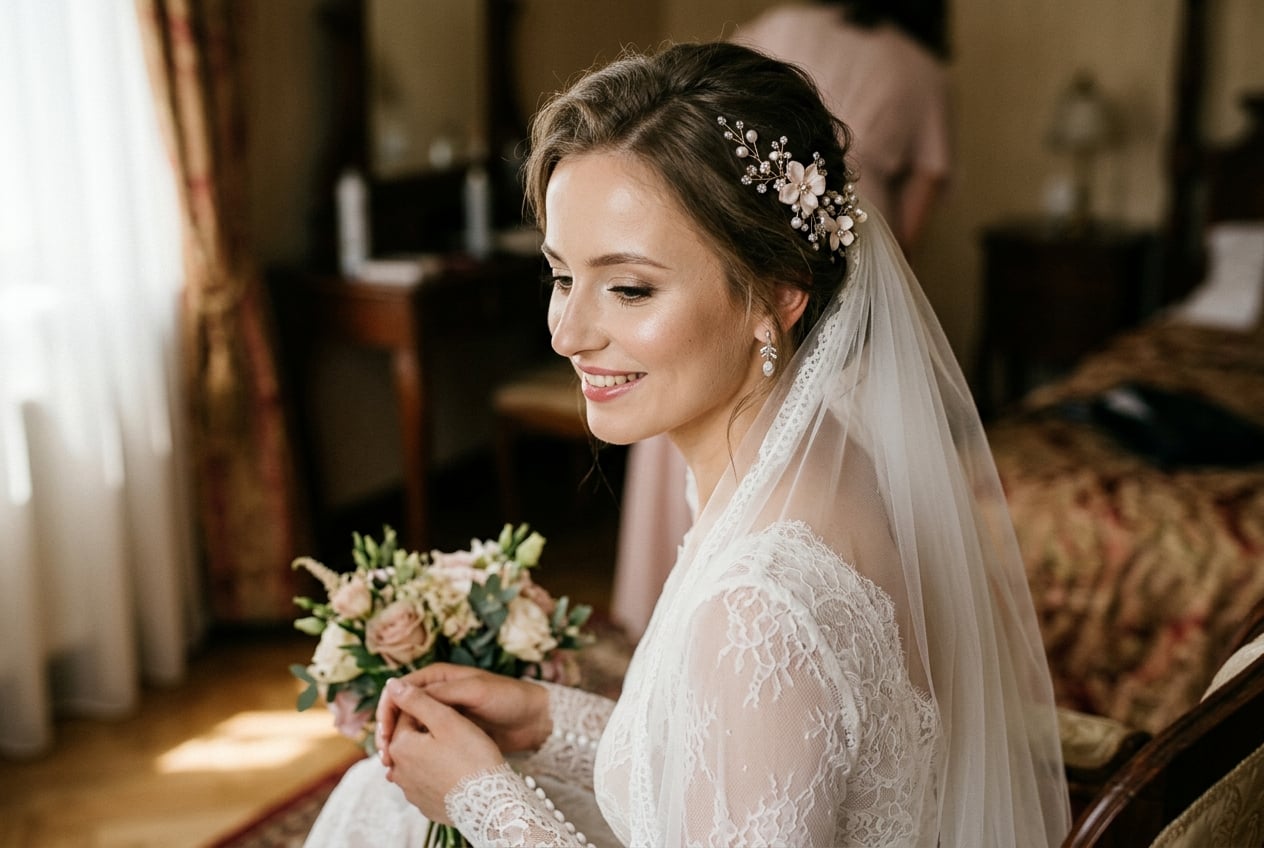 Radiant soft-glam bridal look by MakeMeUp