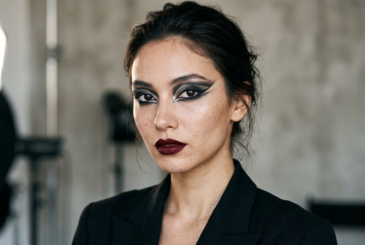 High-fashion editorial look