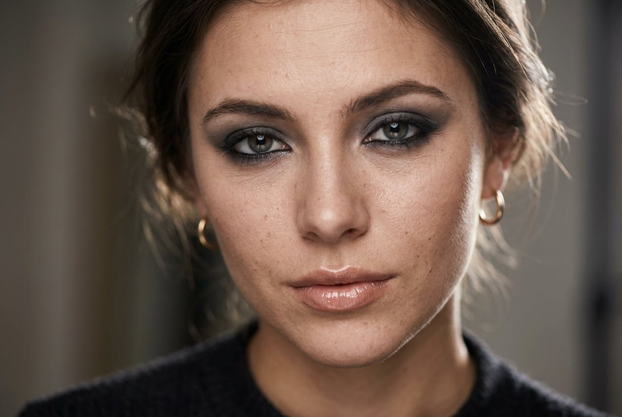 Sophisticated evening glam with smokey eyes